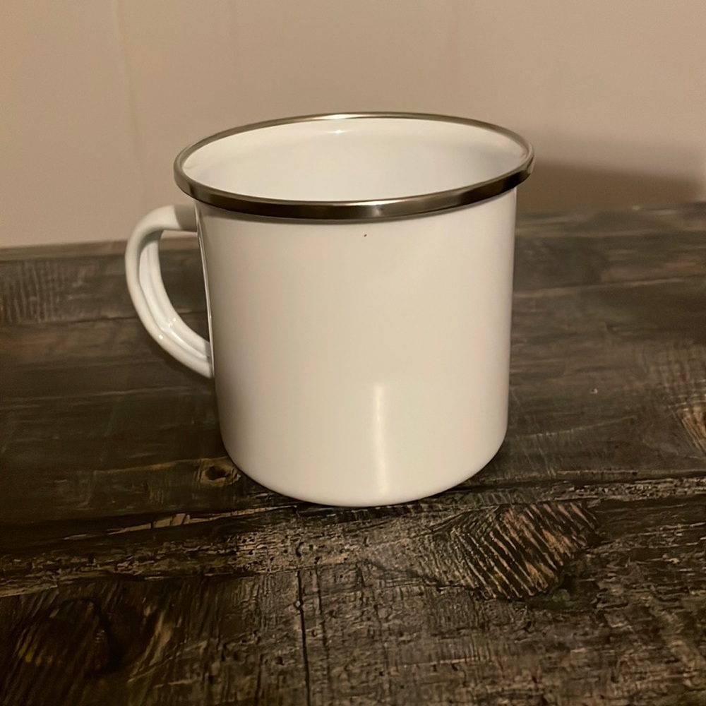 PYD Life sublimation blank enamel mug white 12oz